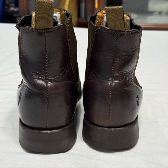 Frye Chelsea Dark Brown Leather Ankle Boots - Picture 3 of 14